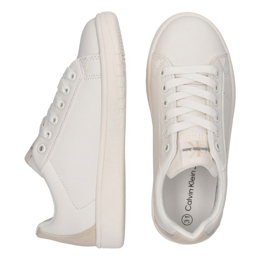 Sneakers stringate minimal logo in contrasto da bambina Calvin Klein | V3X9820821355A472X